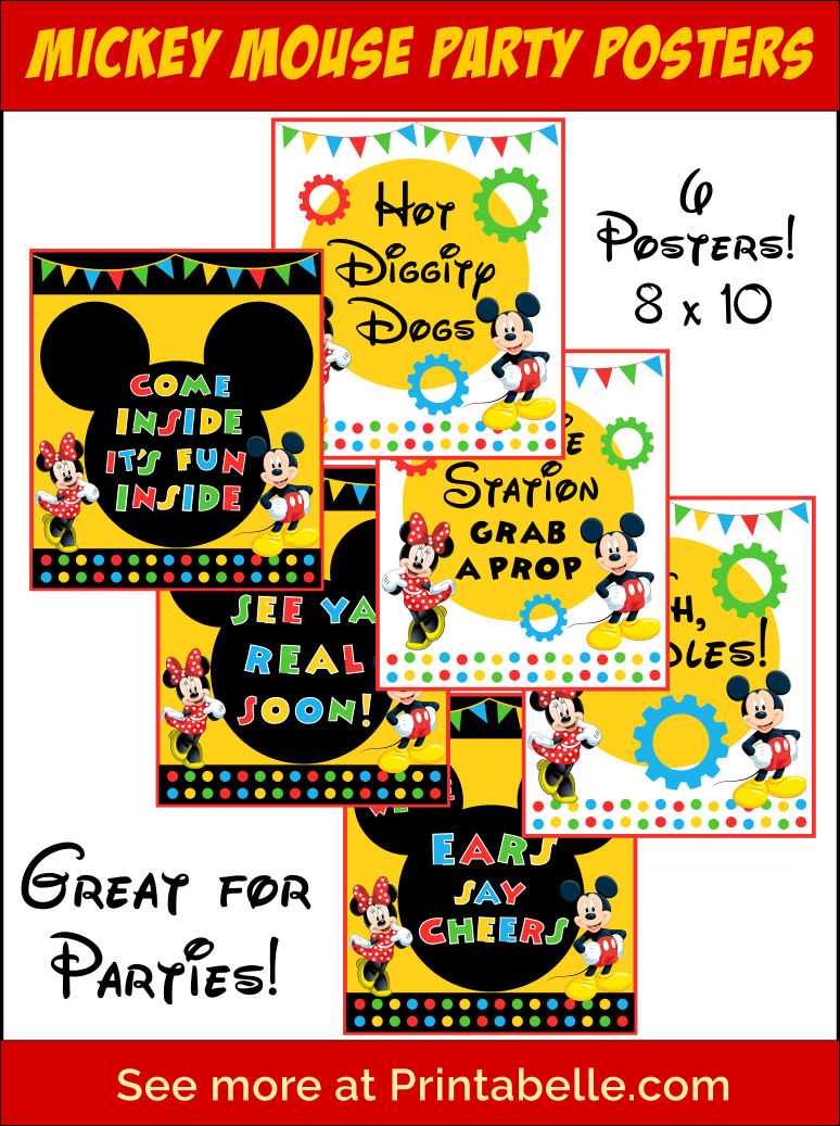 Mickey Mouse Clubhouse Printable Signs