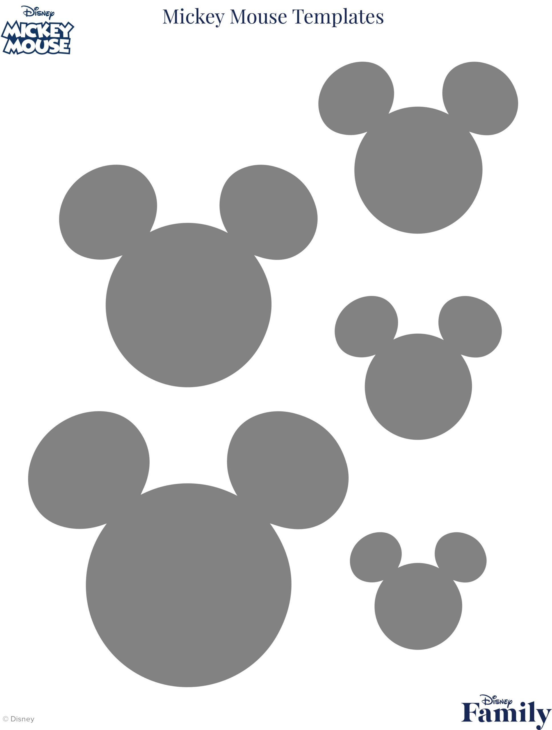 Mickey Mouse Head Printable Cutouts