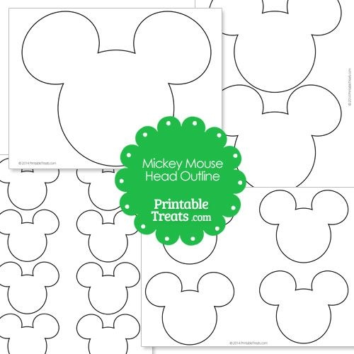 Mickey Mouse Head Printable Cutouts