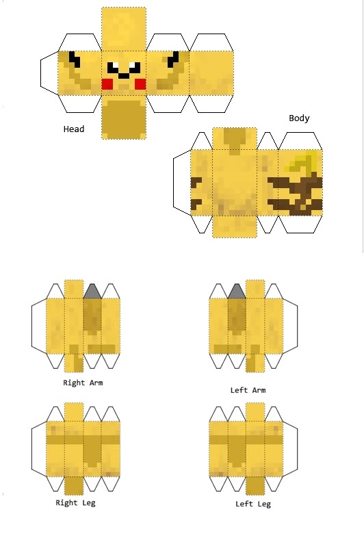 Origami Printable Minecraft Paper Cakes