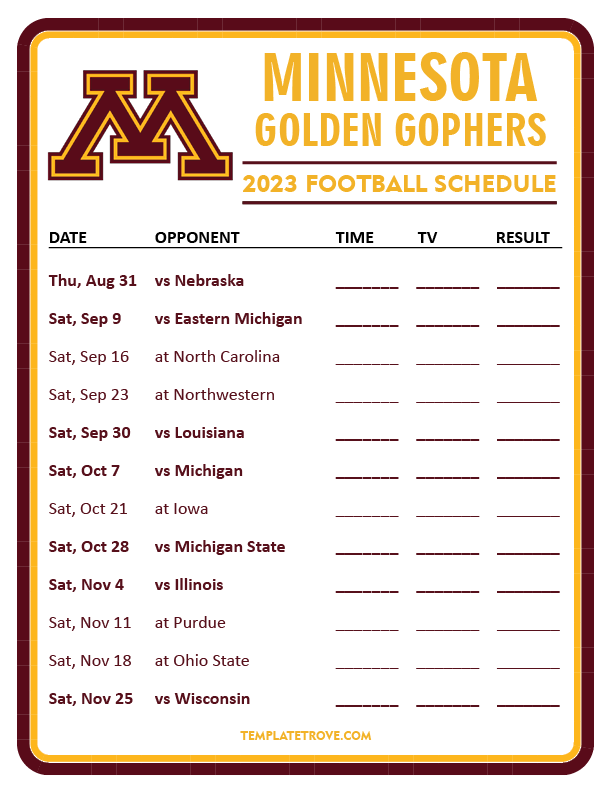 Minnesota Gophers 2025 Schedule Basketball Ana J Riley