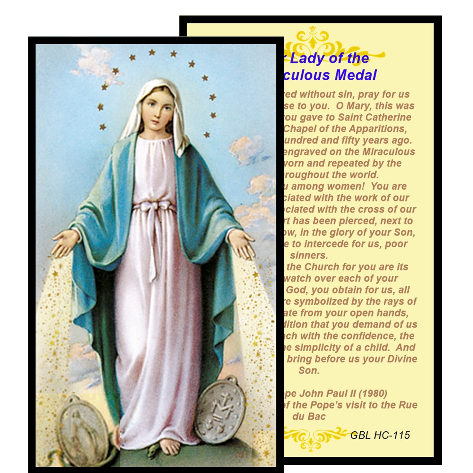 Miraculous Medal Prayer Card Printable Printable Free Templates Miraculous Medal Prayer Card Printable Printable Free Templates