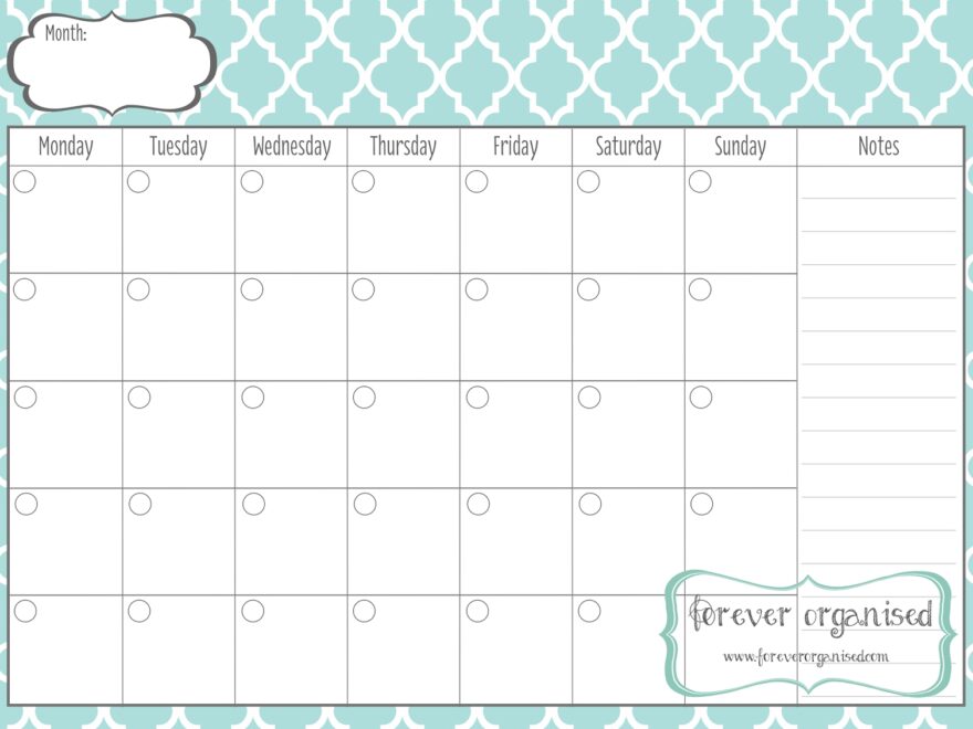 Monthly Calendar Free Download Tobias M Kruse