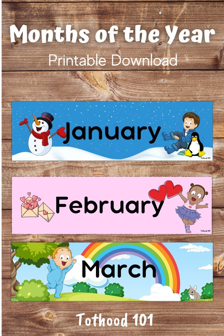 Months Of The Year Preschool Printables Circle Time Etsy In 2023 