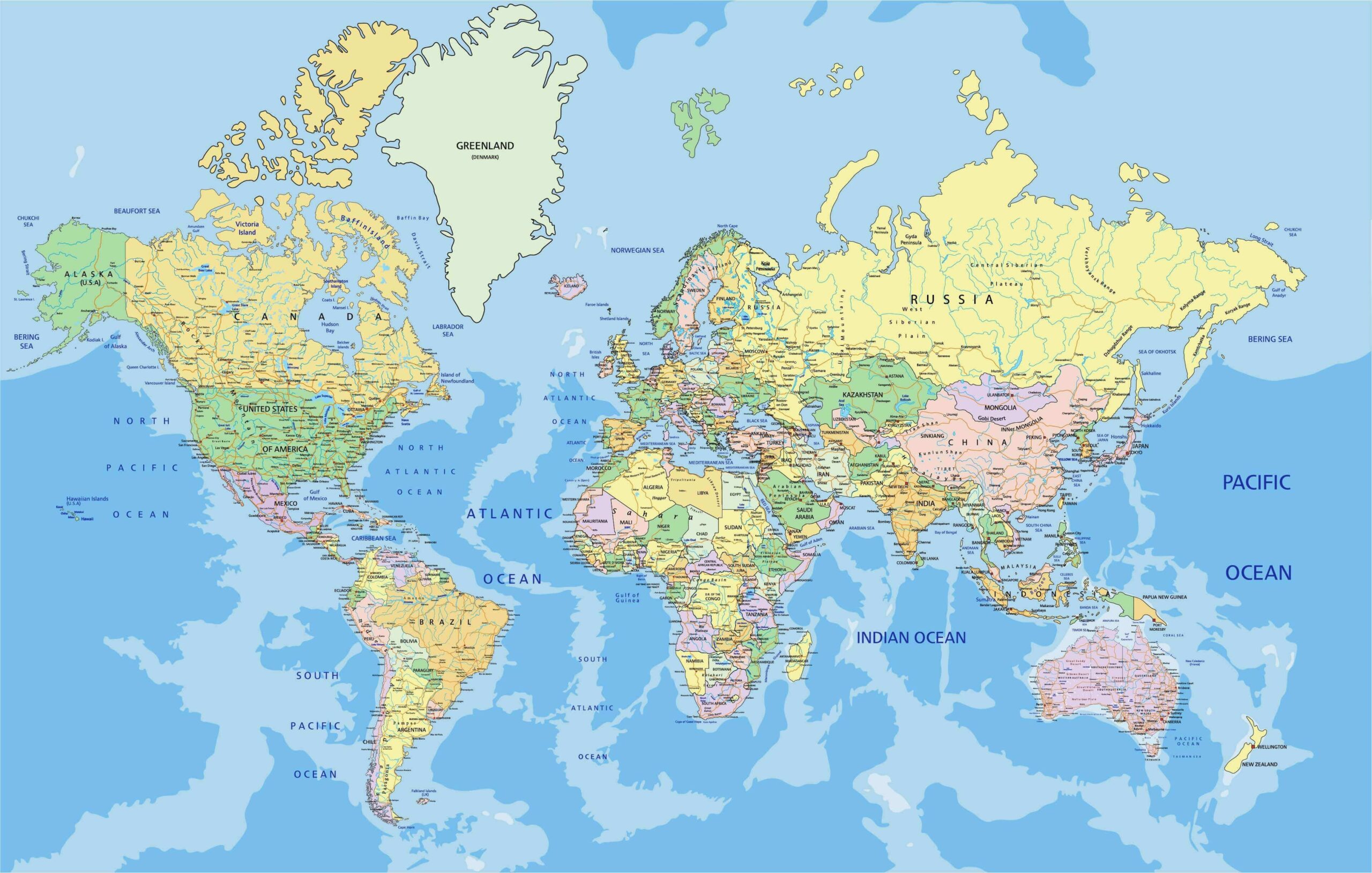 Map Of The World Free Printable