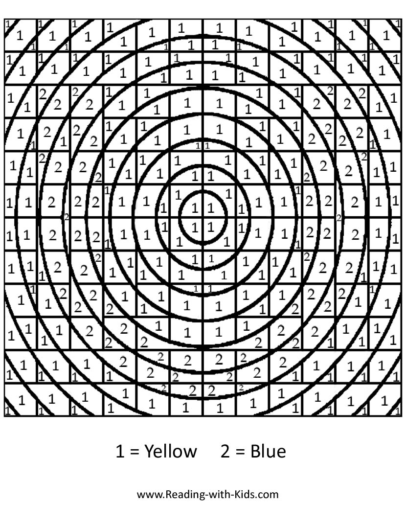 Color By Number Printables Mosaic Hidden Pictures