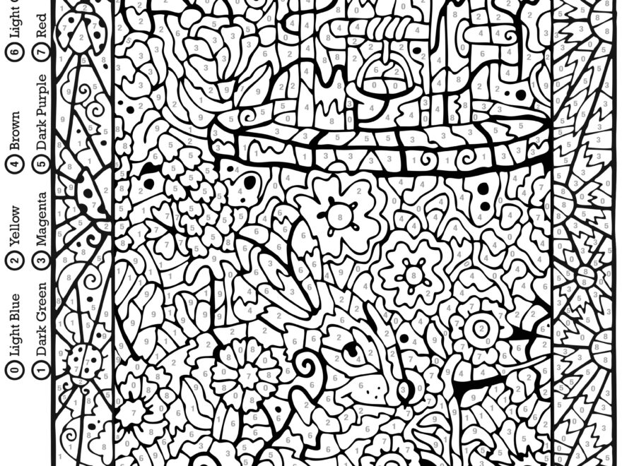 Mosaic Color By Number Coloring Pages At GetDrawings Free Download