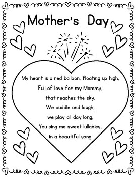 Mothers Day Poem Printable For Kids By Happy Sunny Day TPT Mothers Day Poem Printable For Kids By Happy Sunny Day TPT