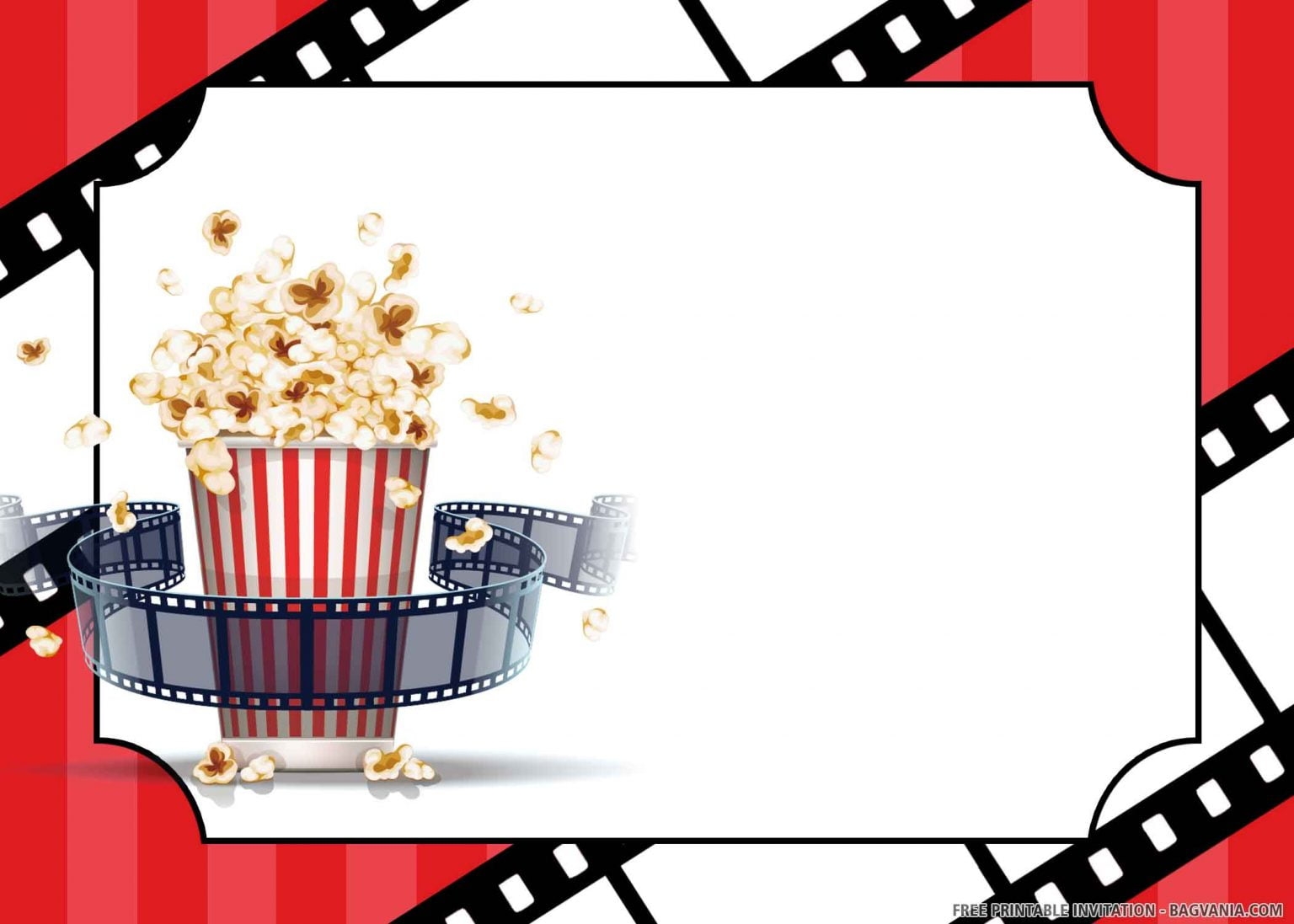 Movie Birthday Party Invitations Printable Free Printable Templates