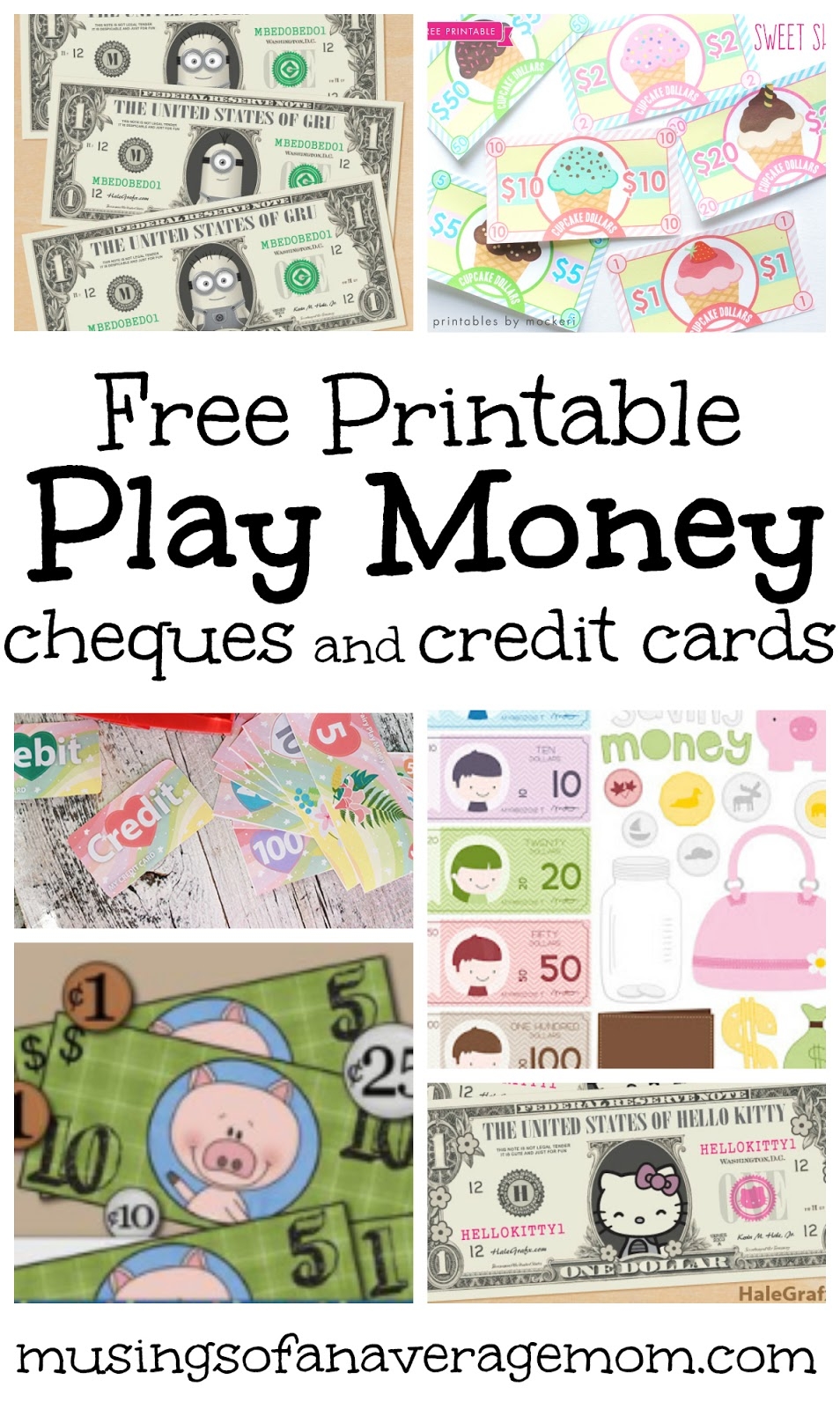 Musings Of An Average Mom Pretend Play Money