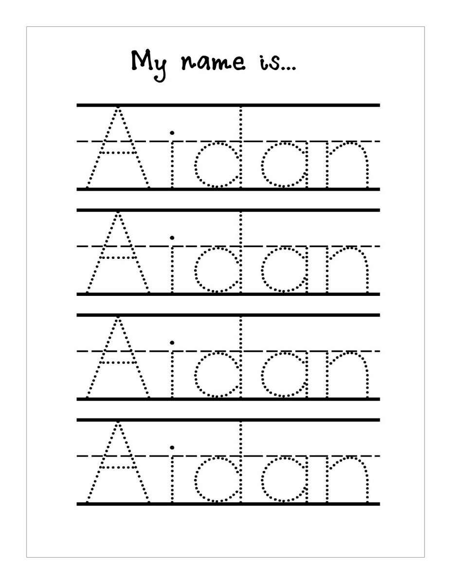 Free Printable Name Practice Worksheets