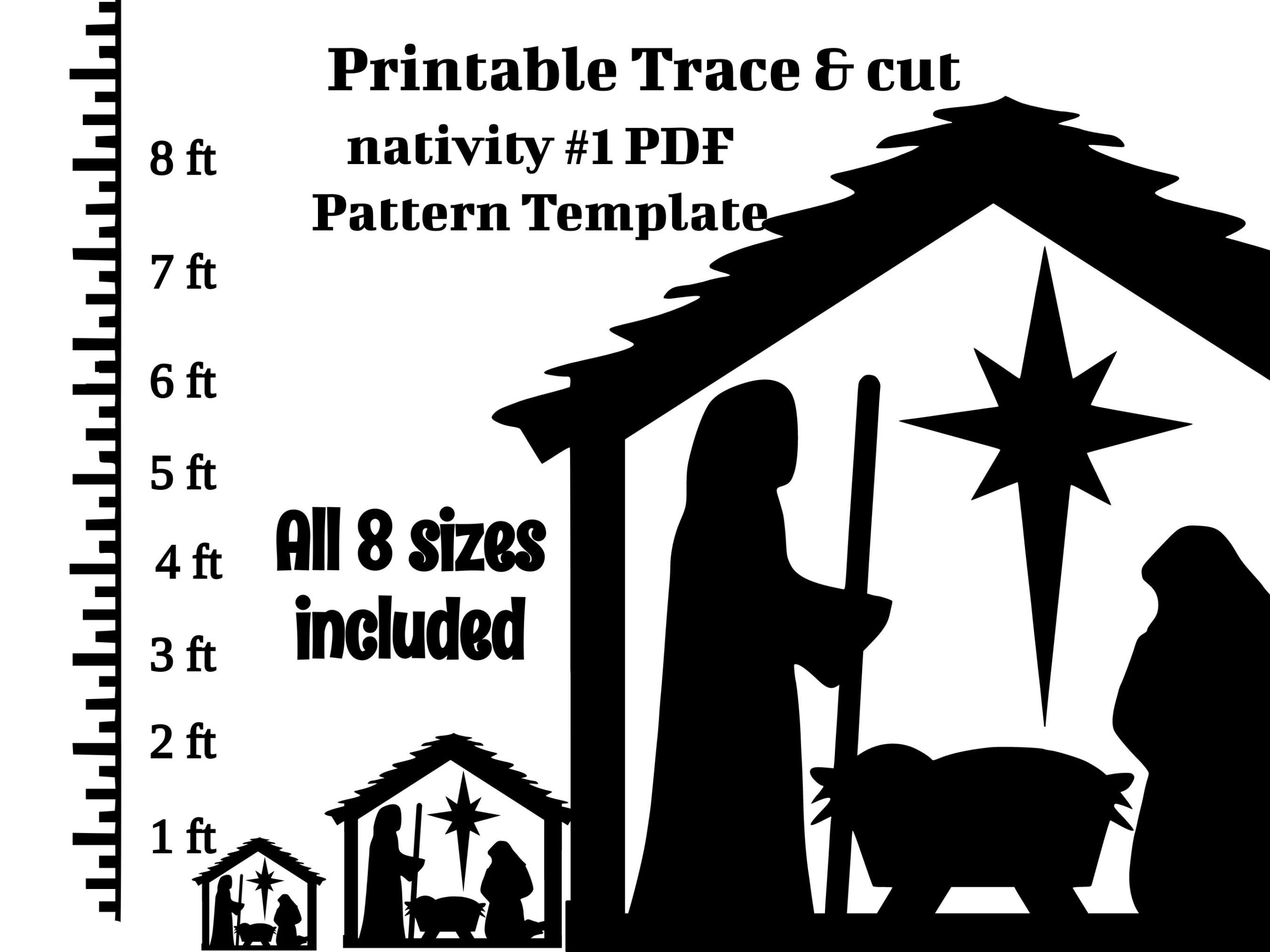 Free Printable Outdoor Nativity Scene Patterns