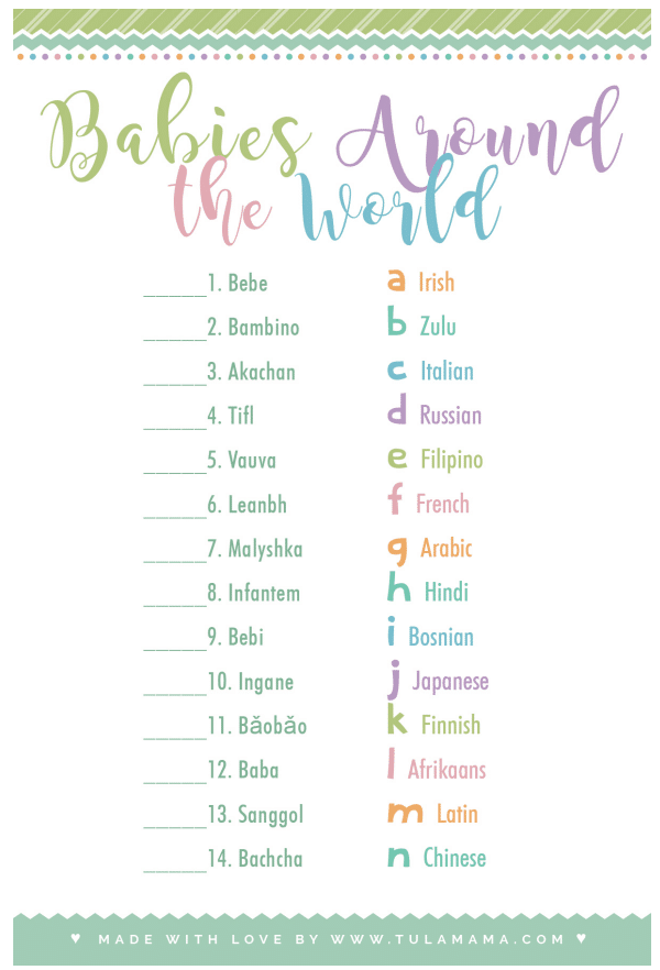 New Mom Approved Cute Free Printable Baby Shower Games