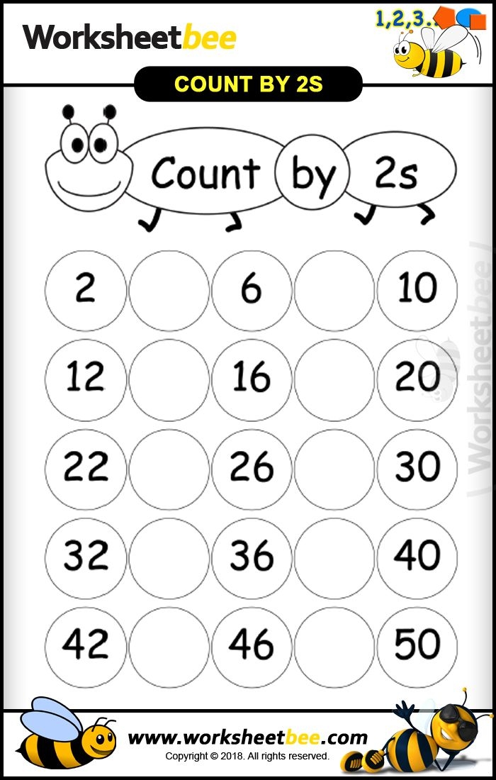 New Printable Worksheet For Kids Count By 2s 5s 10s Worksheet Bee 