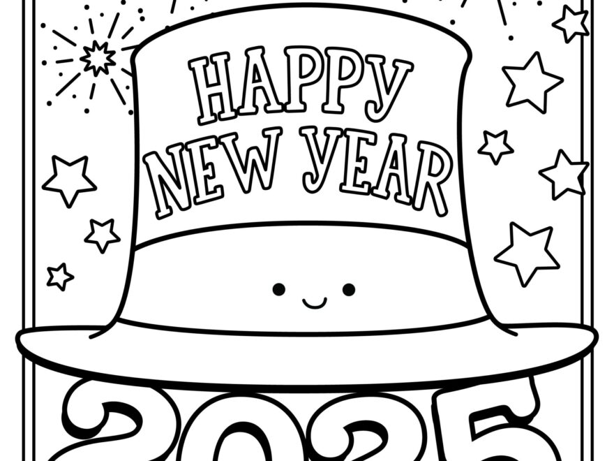 New Years 2025 Coloring Pages Printable Free Felix S Gregersen