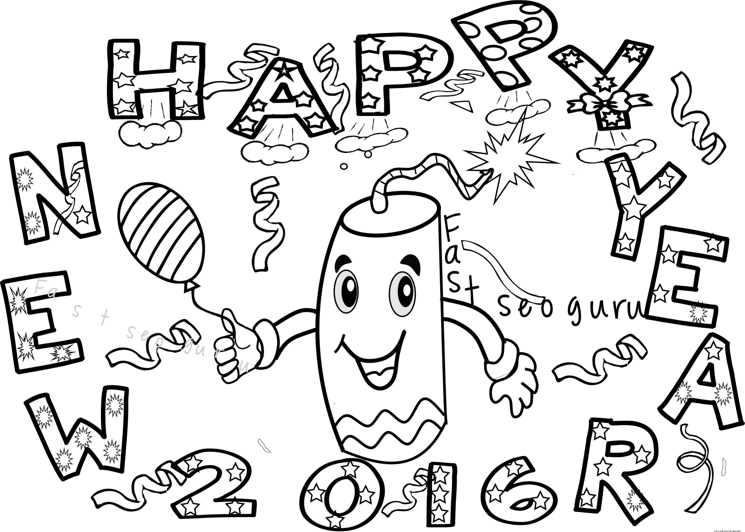 New Years Eve Coloring Pages Printable At GetColorings Free 