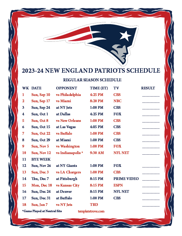 Nfl Football 2025 Schedule Printable Bank Kanti Rain