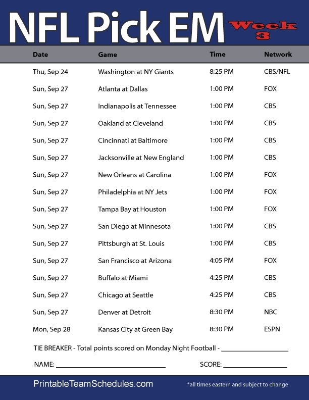 Nfl Schedule Week 18 2025 Printable Lola Vasey