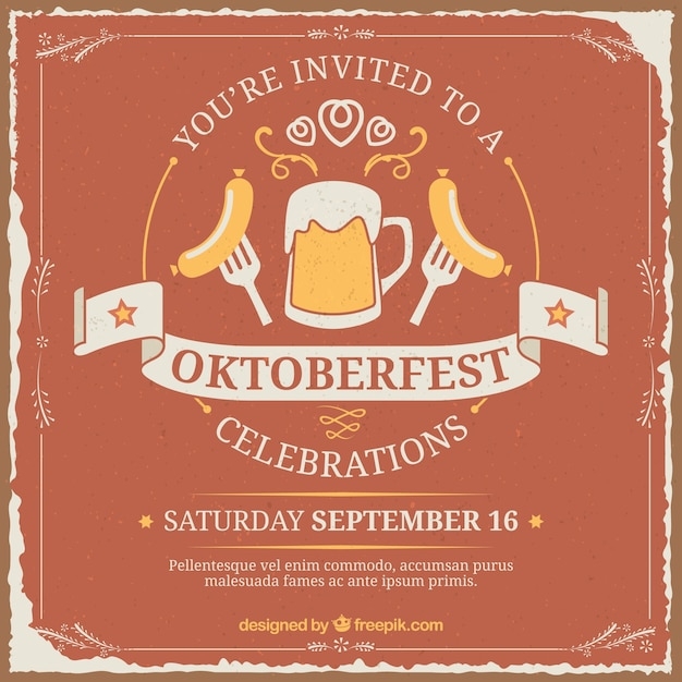 Oktoberfest Invitation Template Free