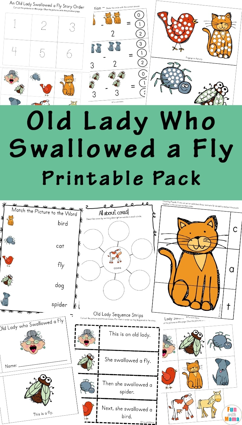 Old Lady Who Swallowed A Fly Activities Fun With Mama