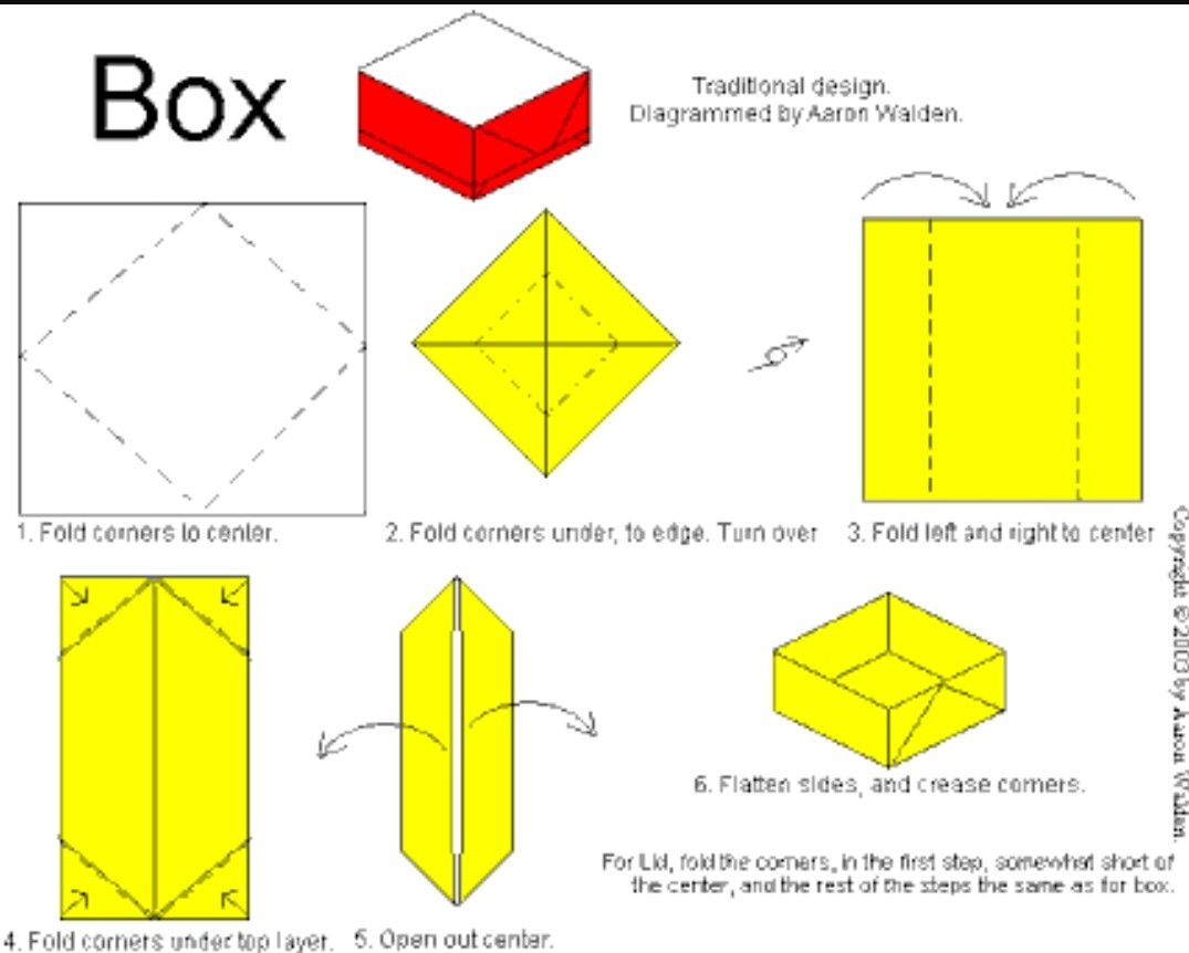 Origami Box Instructions Printable Printable Calendars AT A GLANCE