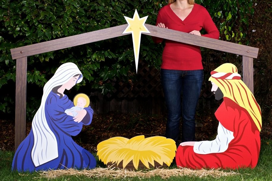 Outdoor Nativity Scene Pattern