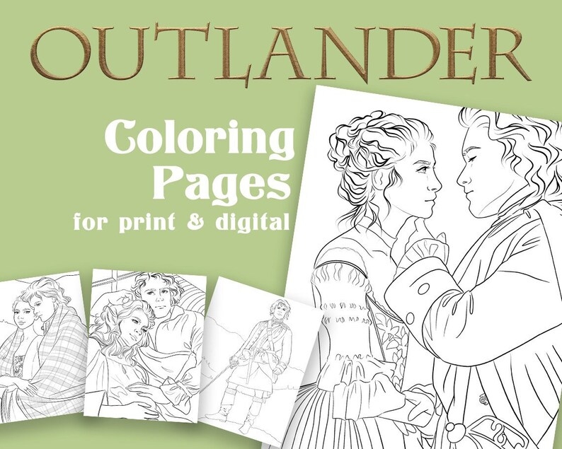 Outlander Digital Coloring Book Pages Printable Coloring Etsy