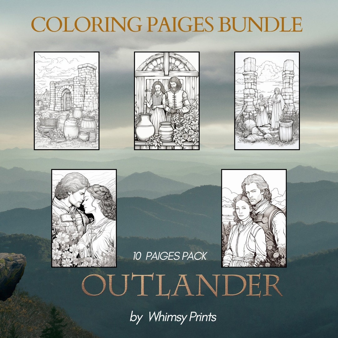 Outlander Printable Happy Adult Coloring Book Paiges Sassenach Scotland 