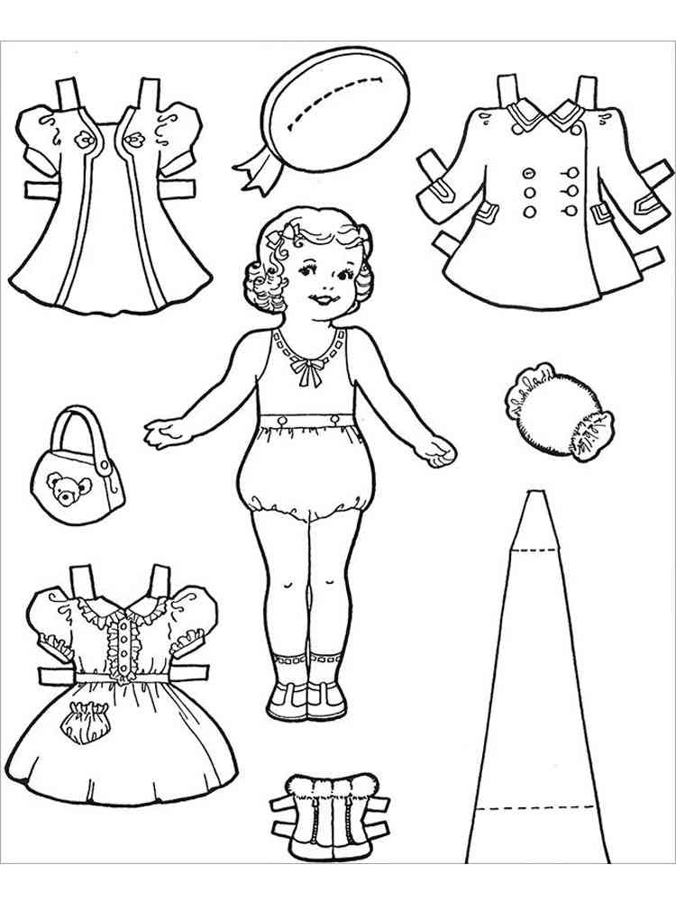 Paper Dolls Coloring Pages Paper Dolls Coloring Pages