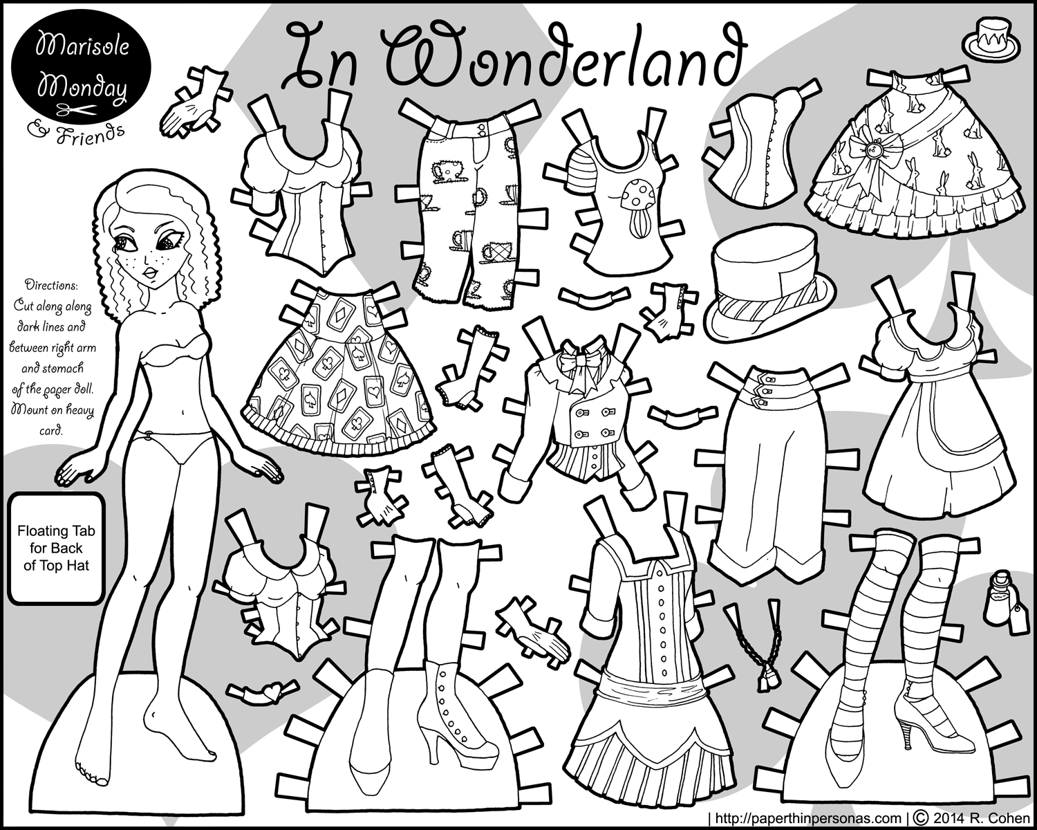 Paper Dolls Coloring Paper Dolls Coloring