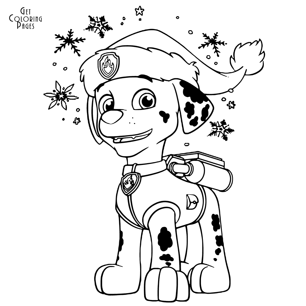 Paw Patrol Christmas Coloring Pages At GetColorings Free 