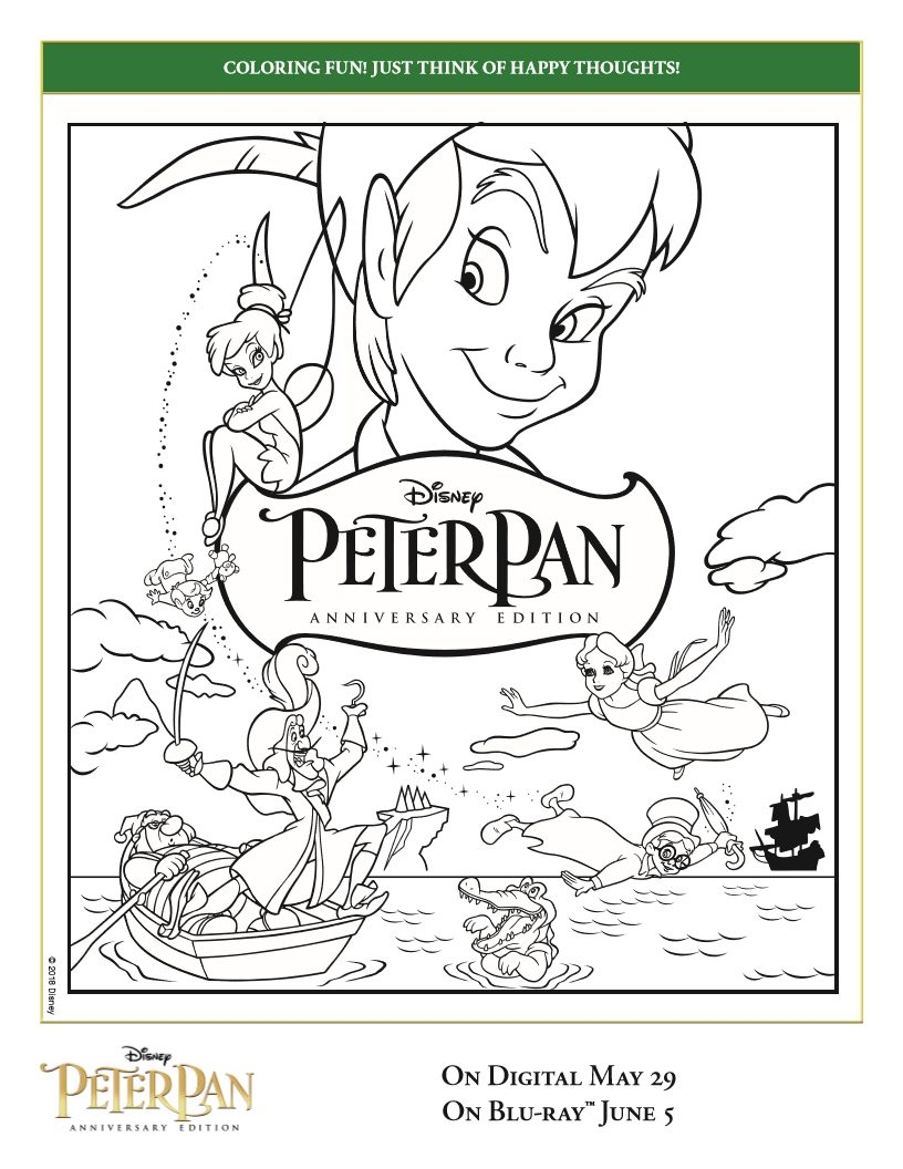 Peter Pan Free Coloring Pages