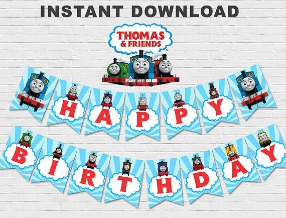 Free Printable Thomas And Friends Happy Birthday Banner