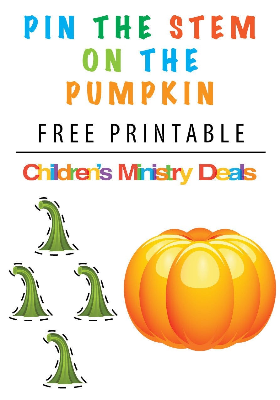 Pin The Stem On The Pumpkin Printable Game Artofit