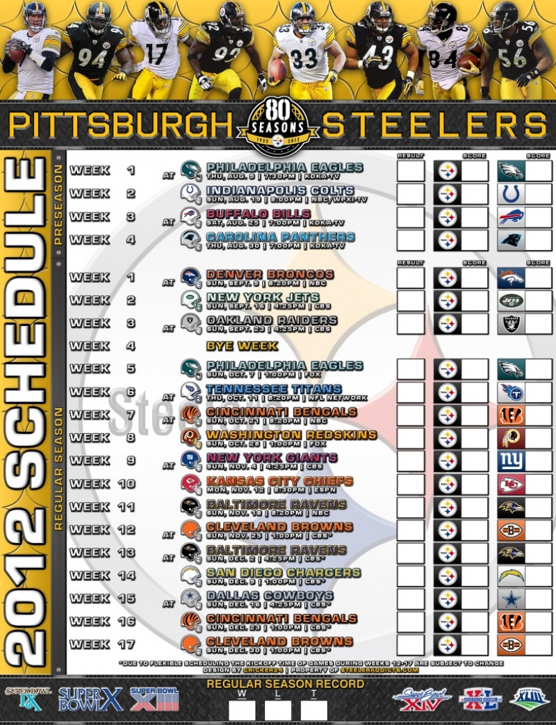 Pittsburgh Steelers 2025 Schedule Ellie S Stockdill