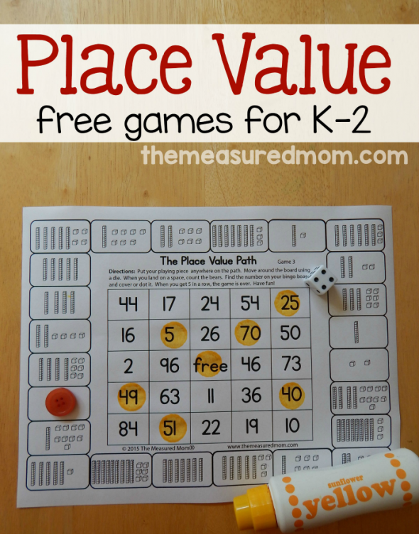 Place Value Games For K 2 The Measured Mom