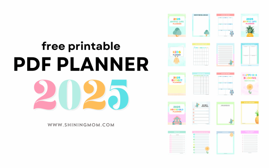 Planner 2025 PDF 50 Beautiful Free Printables For You