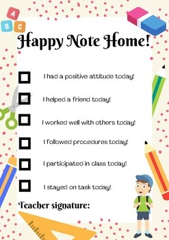 Printable Positive Notes Home For Parents