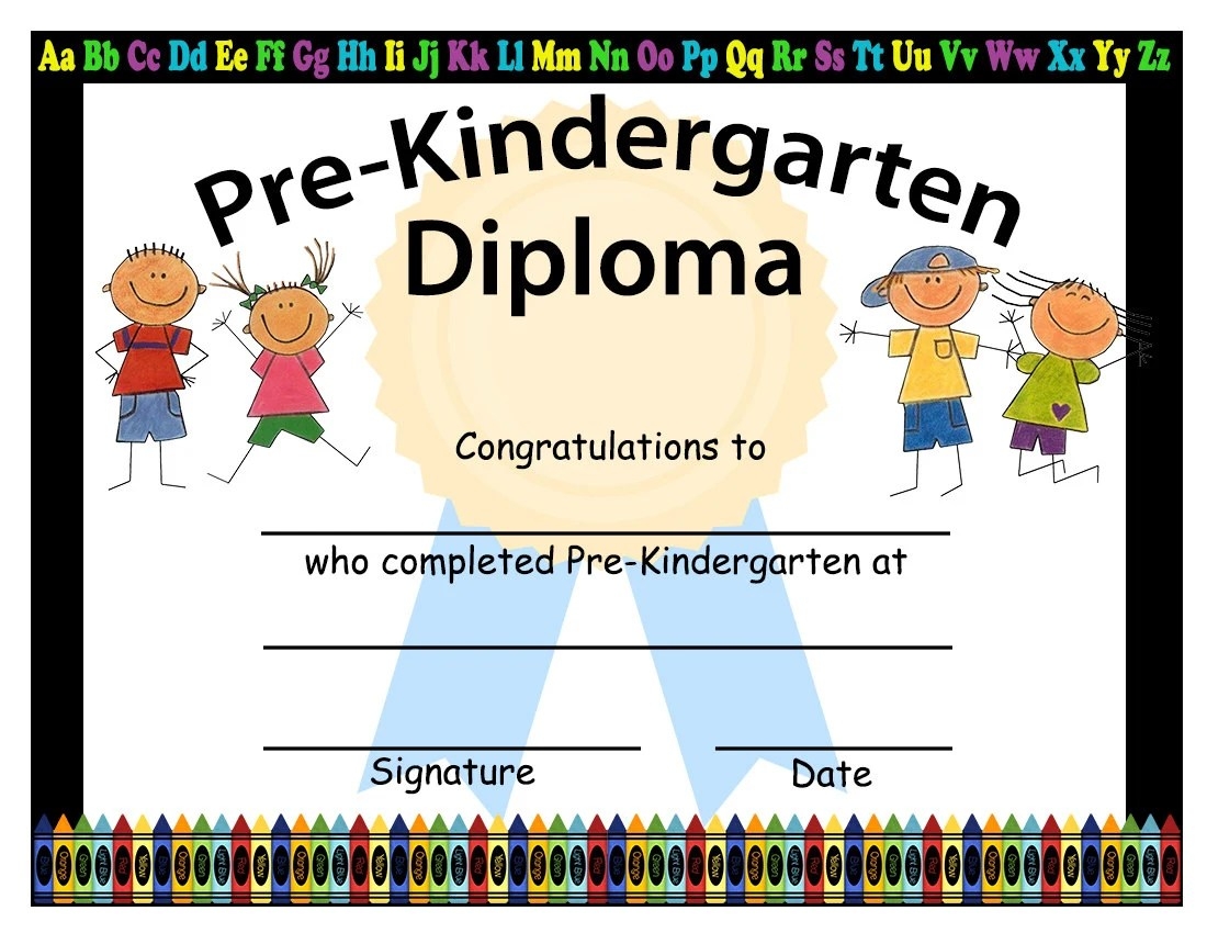 Pre Kindergarten Diploma Free Printable There Are 18 Different Designs 