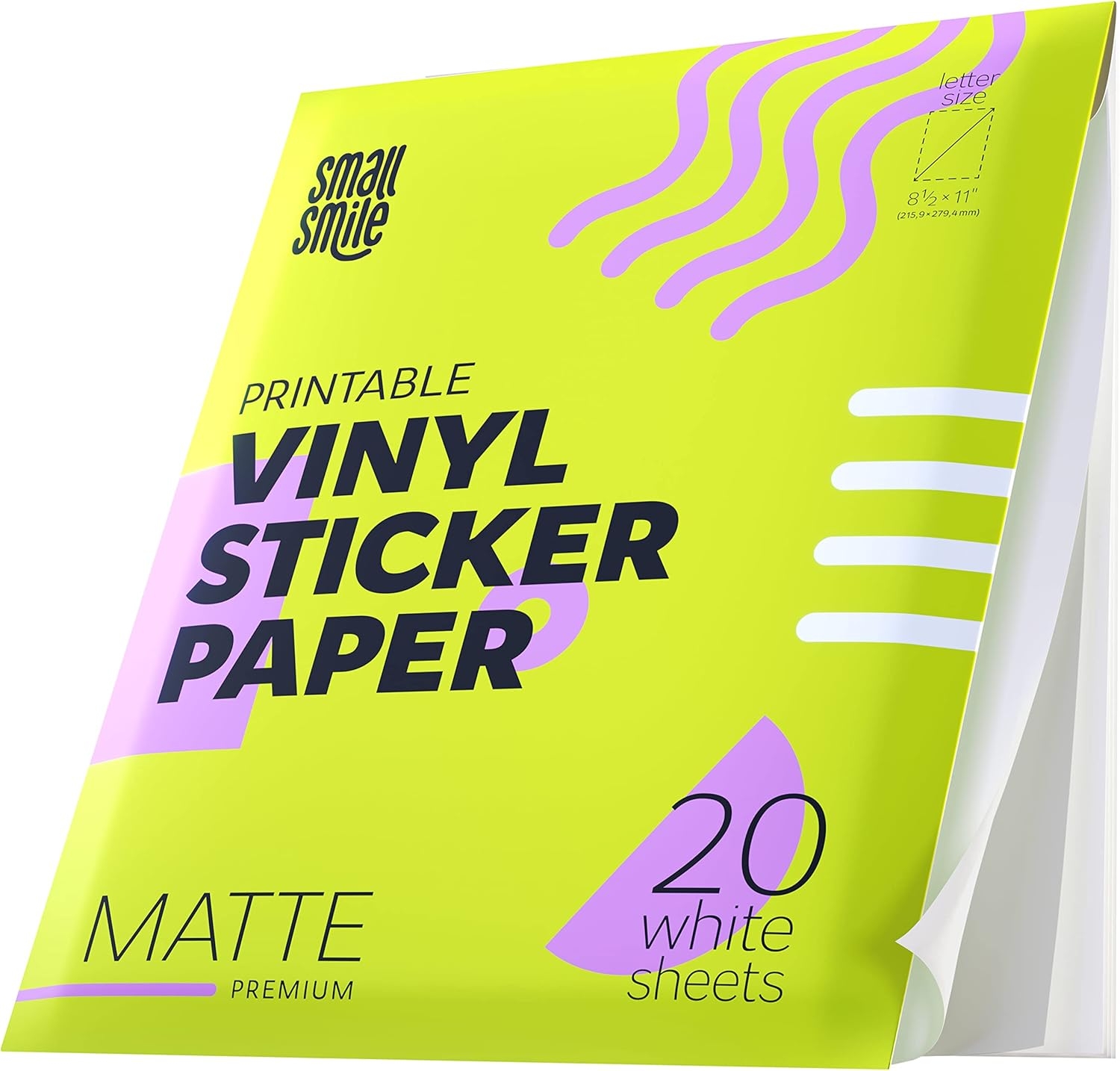 Premium Printable Vinyl Sticker Paper For Inkjet Printer And Laser 20 