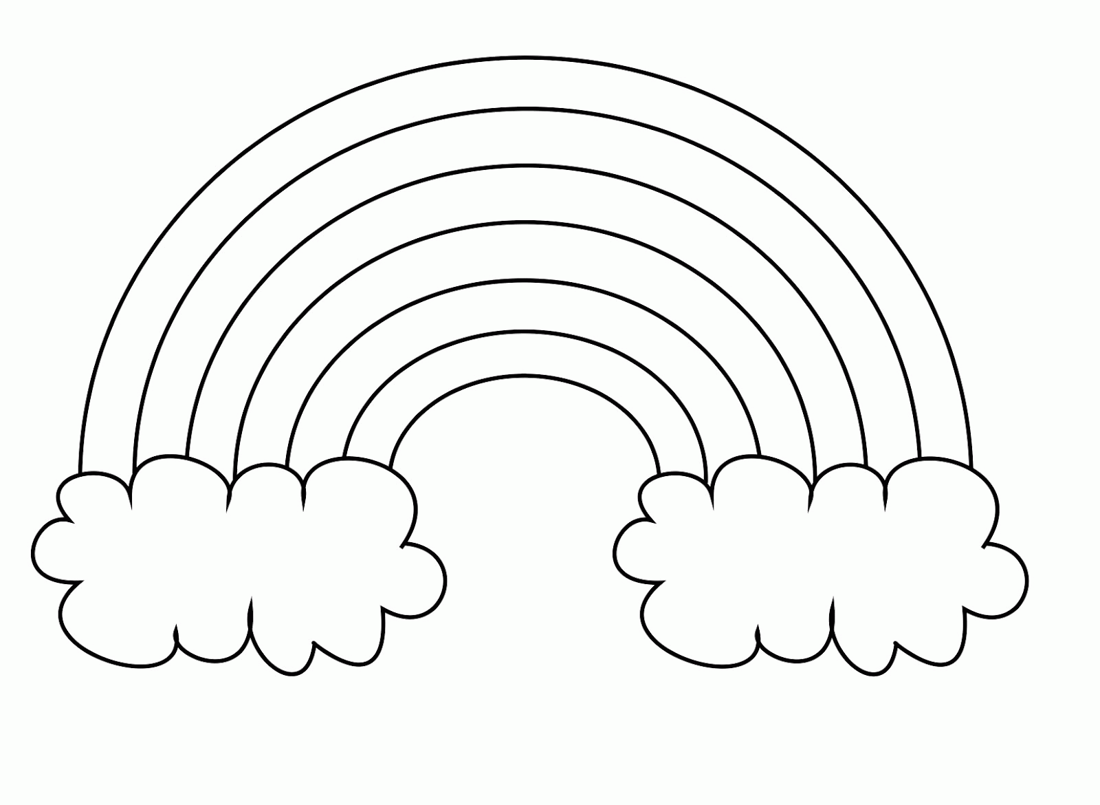 Rainbow Free Printable Coloring Pages