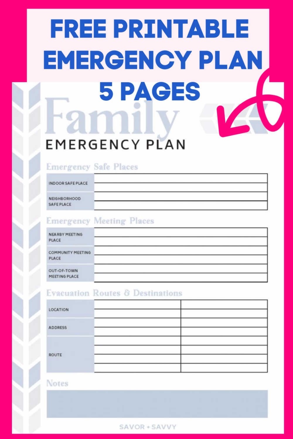 Print Off This Free Family Emergency Plan Binder For Your Family 39 s 