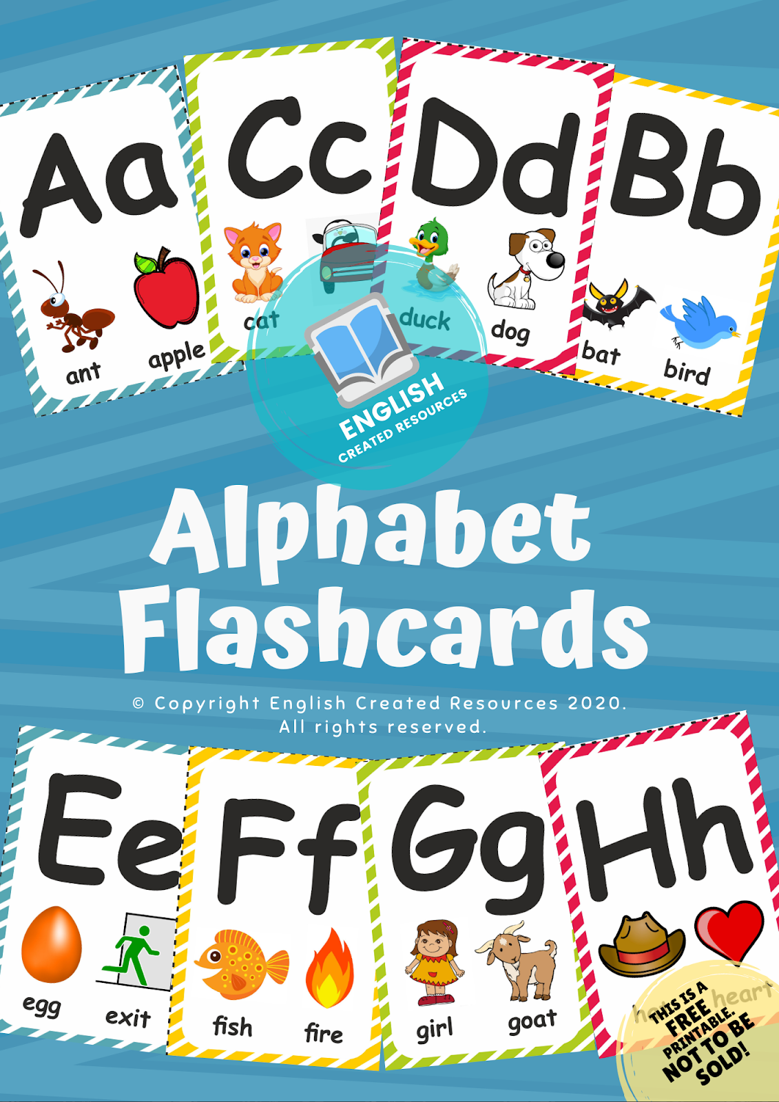 Printable Abc Flashcards Letters Only