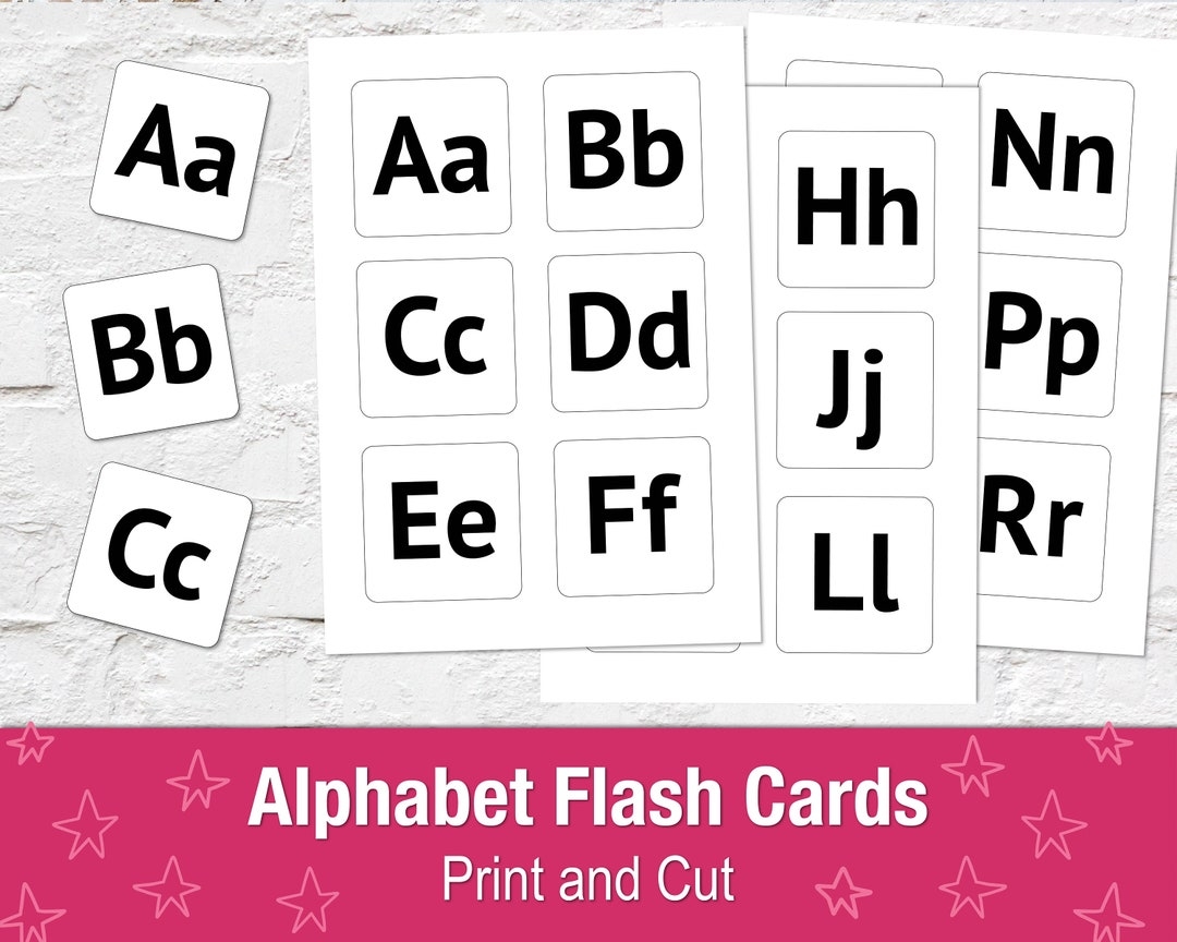 Printable Alphabet Flash Cards PDF Flashcards With Letters ABC 