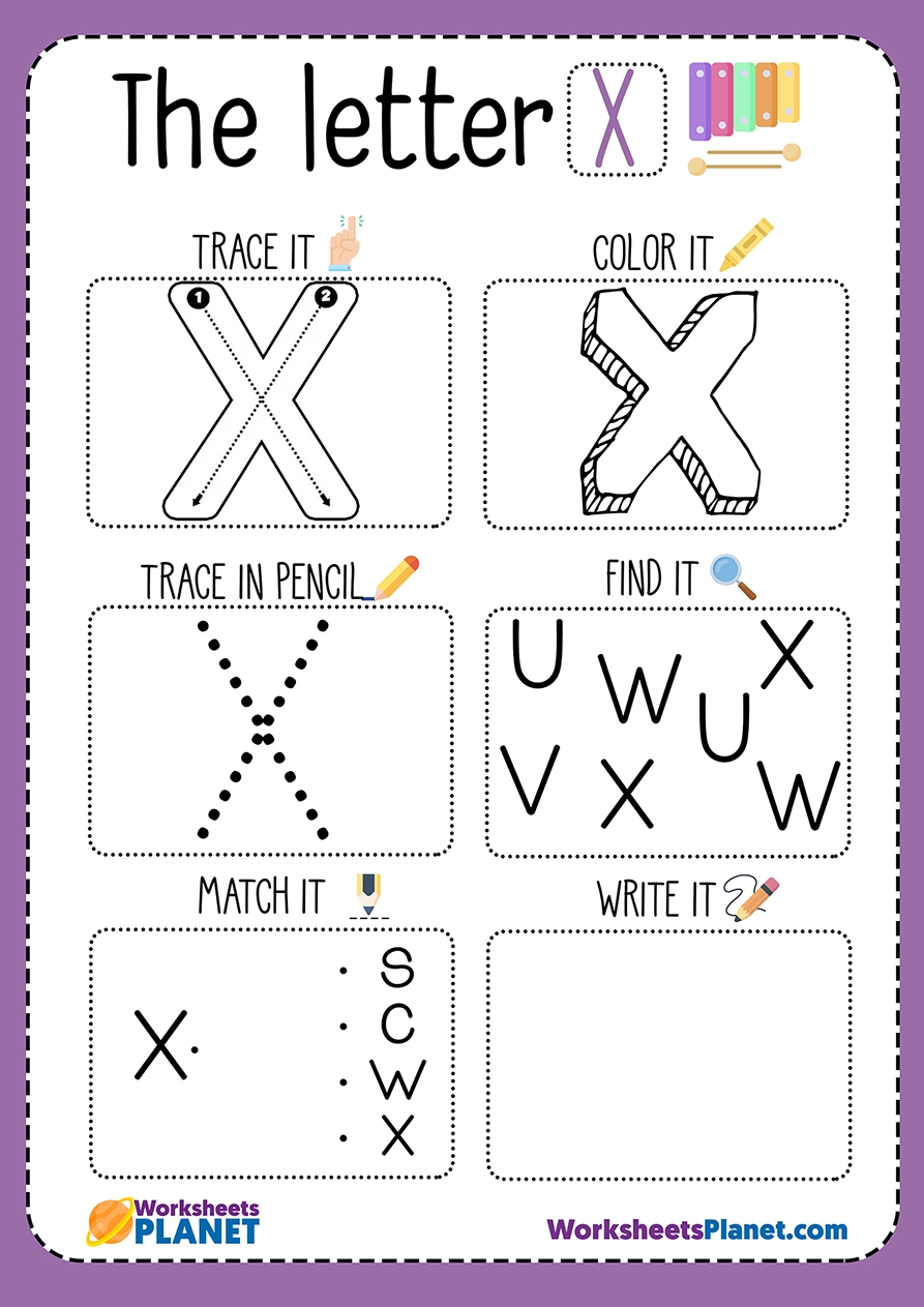 Free Printable Letter X Worksheets