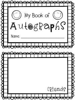 Printable Autograph Books For School Kids Tedy Printable Activities