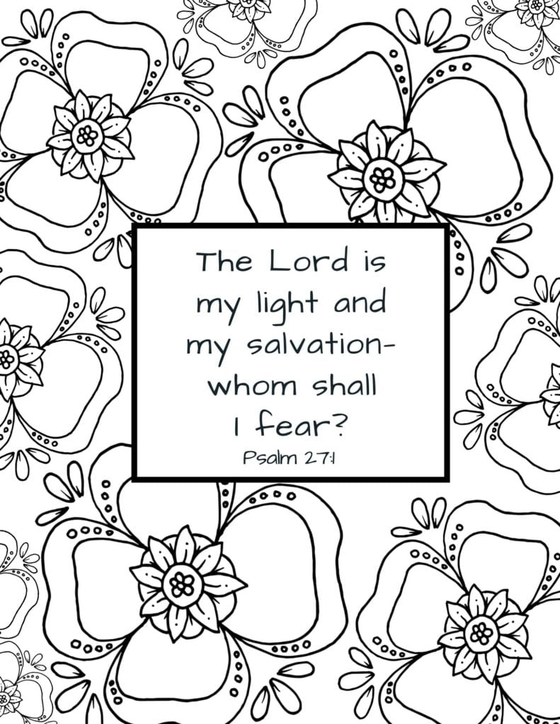 Printable Bible Coloring Pages With Verses