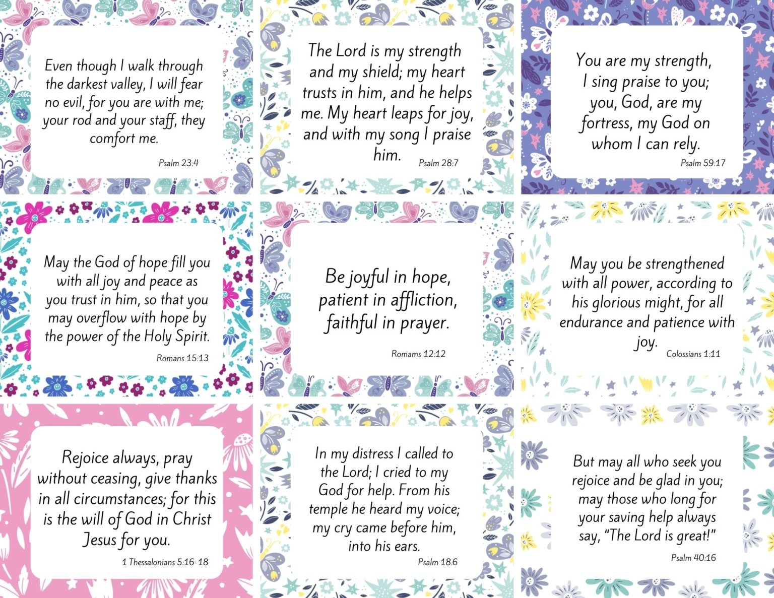 Printable Bible Verses For Encouragement Printable Bible Verses For Encouragement