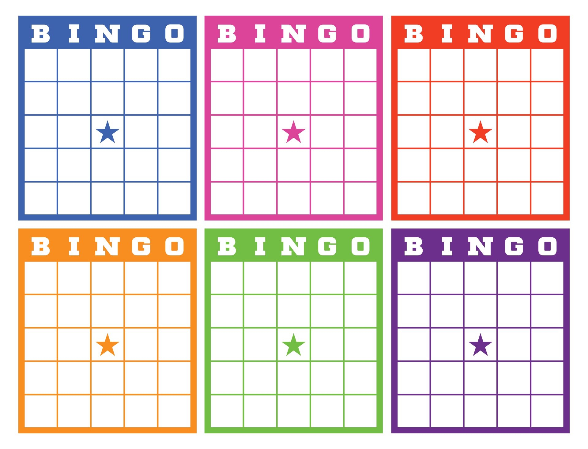 Printable Bingo Cards 4 Per Page
