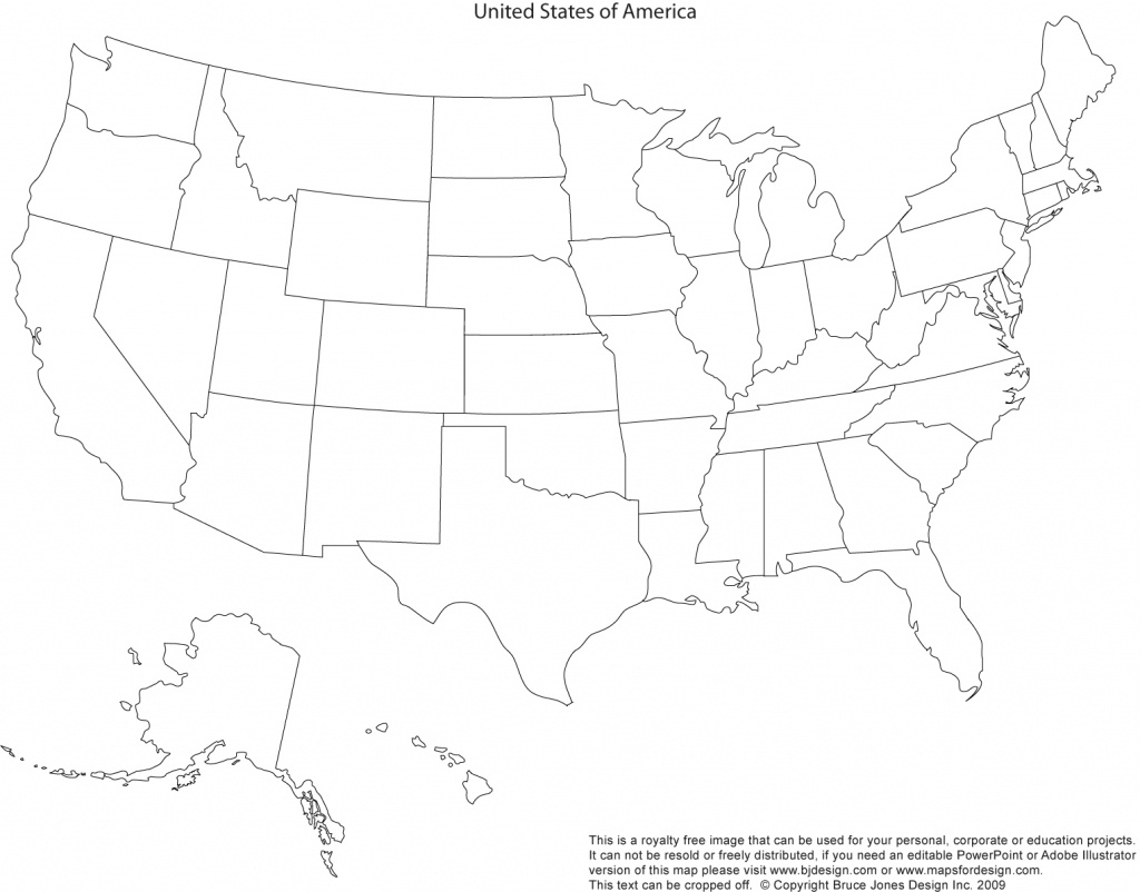 Printable Blank Map States And Capitals